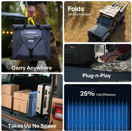 Renogy 400W N-Type Portable Solar Panel Blanket
